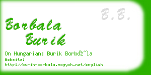 borbala burik business card